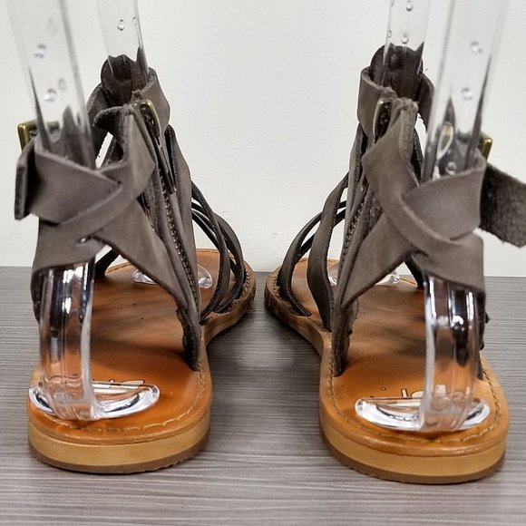 BP. Britt Gladiator Sandal, Taupe Leather, Womens Size 6 M - Picture 5 of 11